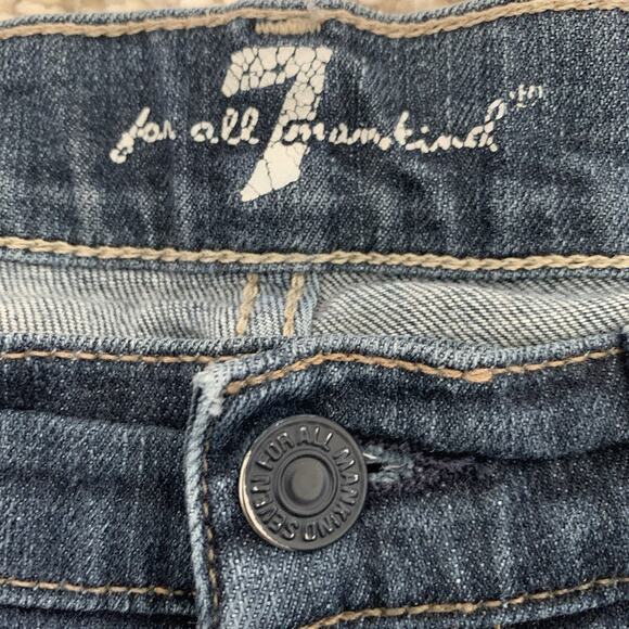 7 for All Mankind Jeans Womens Size 25 ROXANNE Skinny Cotton Stretch Blue Denim - Picture 2 of 6